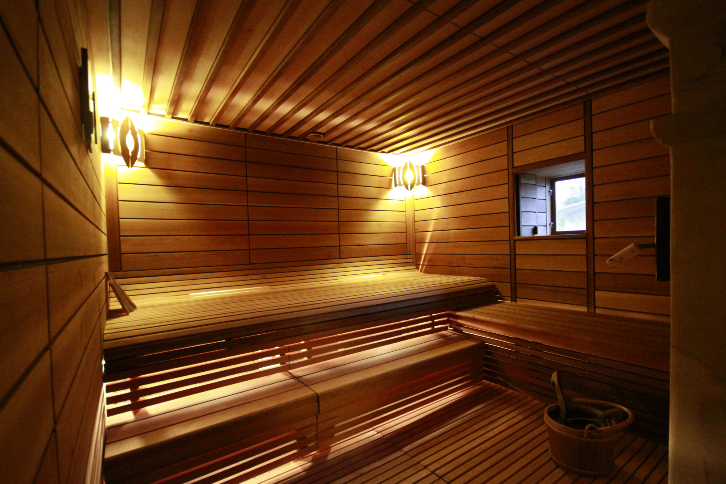 Sauna with steam