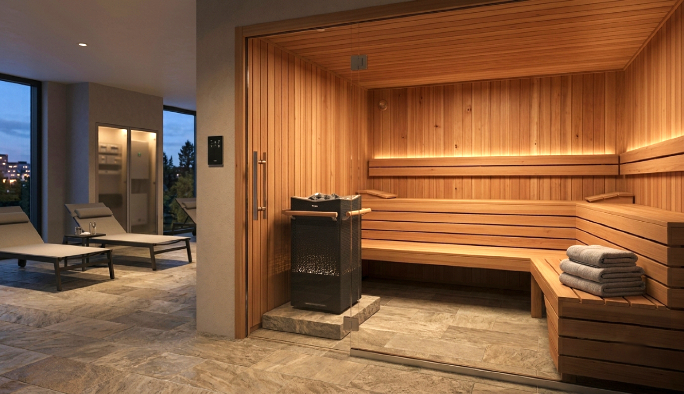 Komercinė sauna viešbučiui, sporto klubui ar SPA: kaip pasirinkti krosnelę pagal lankytojų srautą?