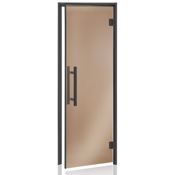 Garinės pirties durys AD AU BENELUX BLACK 7 x 190<br>Bronza