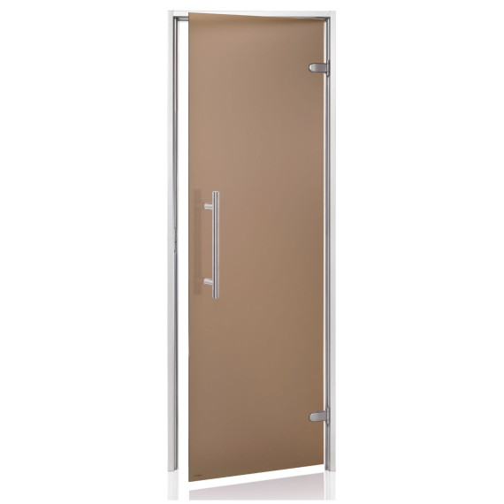 Garinės pirties durys AD AU LIGHT PREMIUM 7 x 190<br>Matinė bronza