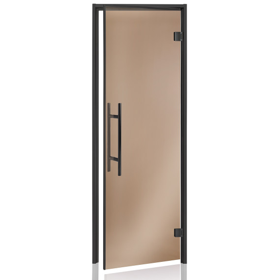 Garinės pirties durys AD AU LUX BLACK 7 x 210<br>Bronza