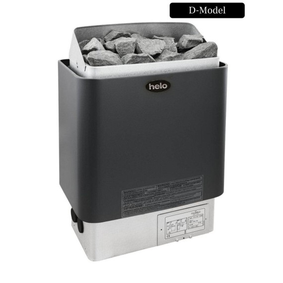 Elektrinė pirties krosnelė Helo Cup Graphite D/STJ 4,5 kW<br>be valdymo pulto