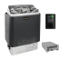 Elektrinė pirties krosnelė Helo Cup Graphite D/STJ 4,5 kW<br>Helo Elite Free (su WE 30 kontaktorių bloku)