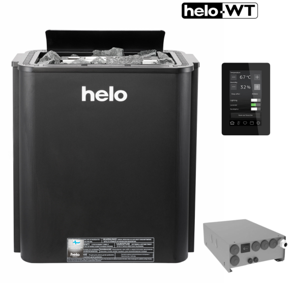 Elektrinė pirties krosnelė HELO HAVANNA BWT D/STS 6,0 kW<br>Helo Elite Free (su WE 30 kontaktorių bloku)
