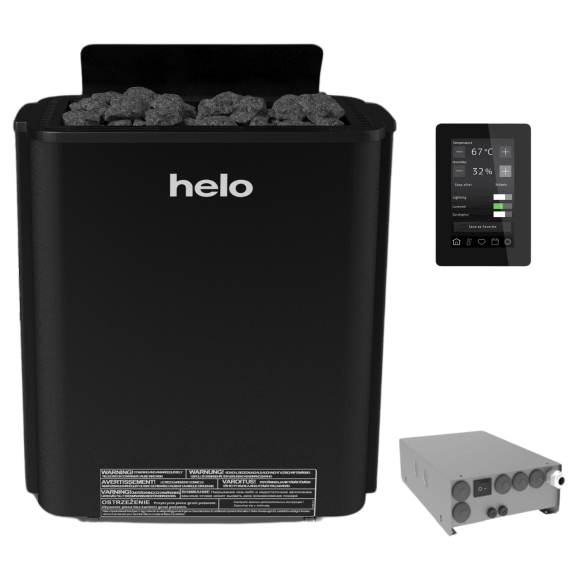 Elektrinė pirties krosnelė HELO HAVANNA D/STS 4,5 kW<br>Helo Elite Free (su WE 30 kontaktorių bloku)