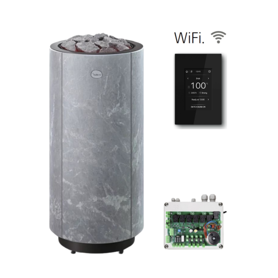 Elektrinė pirties krosnelė TULIKIVI KAARNA CLASSIC 4,5 kW<br>Tulikivi Wifi (su SS1630 kontaktorių bloku)