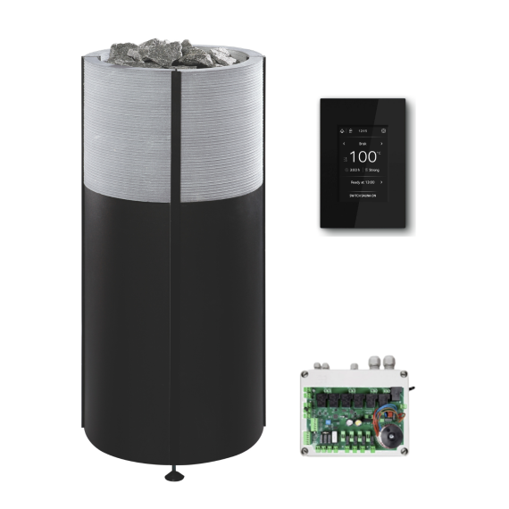 Elektrinė pirties krosnelė TULIKIVI NAAVA RIGATA INTEGRATED 6,0 kW<br>Tulikivi Local (su SS1630 kontaktorių bloku)