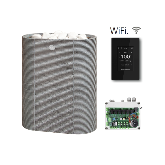 Elektrinė pirties krosnelė TULIKIVI ROUTA RIGATA 4,5 kW<br>Tulikivi Wifi (su SS1630 kontaktorių bloku)