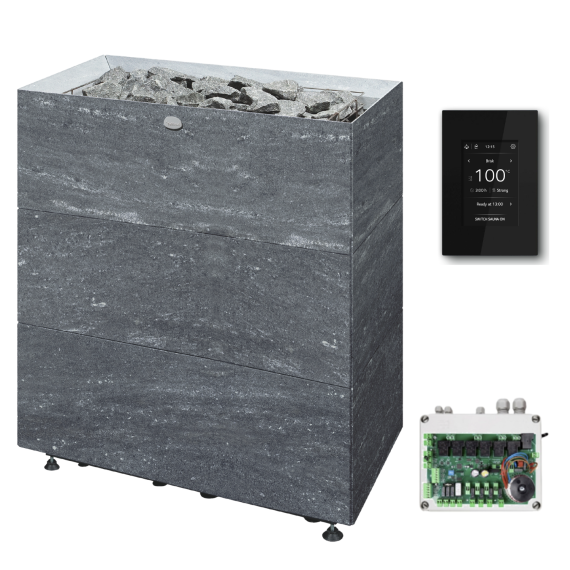 Elektrinė pirties krosnelė TULIKIVI TUISKU XL NOBILE 13,6 kW<br>Tulikivi Local (su SS1618 kontaktorių bloku)