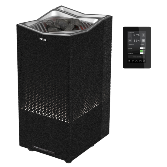 Elektrinė pirties krosnelė TYLO CROWN COMBI BLACK 6,6 kW<br>Tylo Elite Cloud