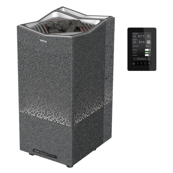 Elektrinė pirties krosnelė TYLO CROWN COMBI GREY 6,6 kW<br>Tylo Elite Cloud