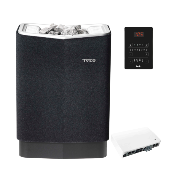 Elektrinė pirties krosnelė TYLO COMMERCIAL 6 & 8 BLACK 6,6 kW<br>Tylo Pure (su COMMERCIAL LITE kontaktorių bloku)