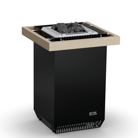 Elektrinė pirties krosnelė EOS BI-O SELECTION MATT BLACK 7,5 kW<br>be valdymo pulto
