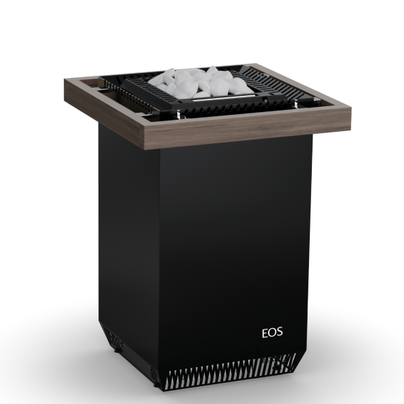 Elektrinė pirties krosnelė EOS BI-O SELECTION MATT BLACK 7,5 kW<br>be valdymo pulto