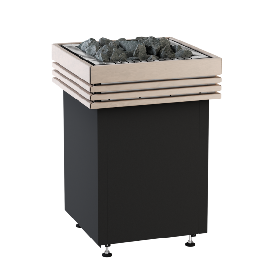 Elektrinė pirties krosnelė HARVIA QUBE BLACK 12,0 kW su Fenix valdymu, Pirties krosnelės be garo generatoriaus - Patikimi pirties įrengimo sprendimai nuo A iki Z