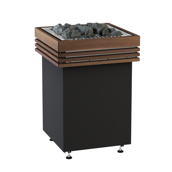 Elektrinė pirties krosnelė HARVIA QUBE BLACK 12,0 kW su Fenix valdymu, Pirties krosnelės be garo generatoriaus - Aukštos kokybės sprendimai ilgaamžei pirčiai
