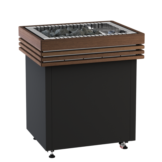 Elektrinė pirties krosnelė HARVIA QUBE COMBI BLACK 16,0 kW su Xenio Combi valdymu, Pirties krosnelės su garo generatoriumi - Individualūs pirties įrengimo sprendimai pagal poreikius
