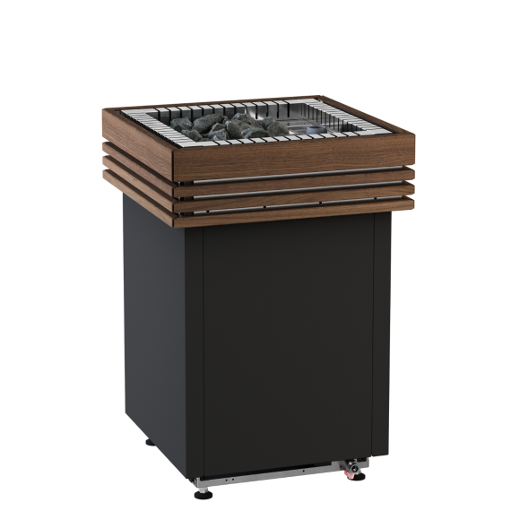 Elektrinė pirties krosnelė HARVIA QUBE COMBI BLACK 16,0 kW su Xenio Combi valdymu, Pirties krosnelės su garo generatoriumi - Patikimi pirties įrengimo sprendimai nuo A iki Z