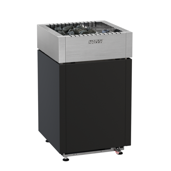 Elektrinė pirties krosnelė HARVIA QUBE COMBI BLACK 13,2 kW QU135S be valdymo, Pirties krosnelės su garo generatoriumi