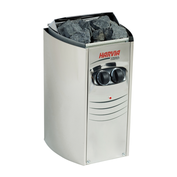 Elektrinė pirties krosnelė HARVIA VEGA COMPACT 3,6 kW BC35 su įmontuotu valdymu, Pirties krosnelės be garo generatoriaus