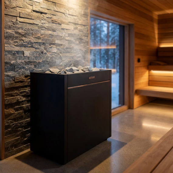 Elektrinė pirties krosnelė HARVIA VIRTA PRO BLACK 13,2 kW HL135 be valdymo, Pirties krosnelės be garo generatoriaus - Profesionalūs pirties įrengimo sprendimai jūsų namams