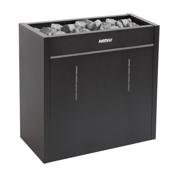 Elektrinė pirties krosnelė HARVIA VIRTA PRO COMBI AUTOMATIC BLACK 21,6 kW su Xenio Combi valdymu, Pirties krosnelės su garo generatoriumi