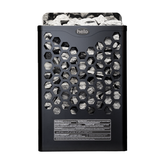 Elektrinė pirties krosnelė Helo Hanko Juoda D/STJ 6,0 kW<br>be valdymo pulto