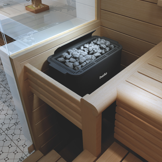 Elektrinė pirties krosnelė HELO HAVANNA BWT D/STS 6,0 kW Helo Pure (su WE 30 kontaktorių bloku), Helo elektrinės pirties krosnelės - Individualūs pirties įrengimo sprendimai pagal poreikius