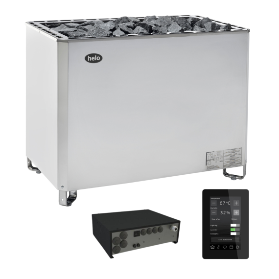 Elektrinė pirties krosnelė HELO SKLA 18,0 kW<br>be valdymo pulto