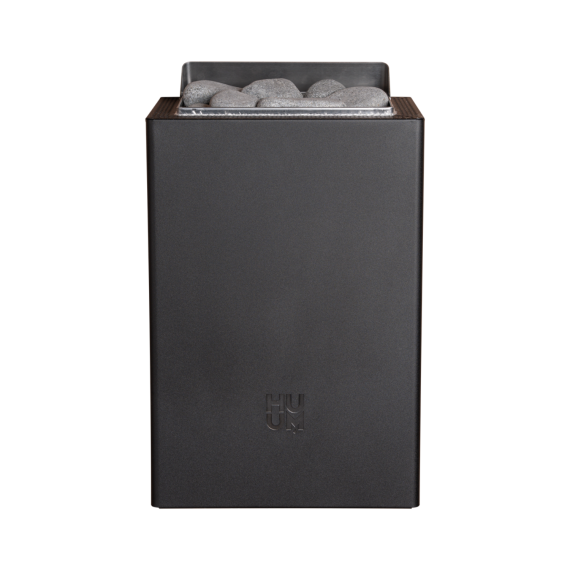 Elektrinė pirties krosnelė HUUM CORE WALL MINI BLACK 3,0 kW su UKU Local Classic, Pirties krosnelės be garo generatoriaus - Patikimi pirties įrengimo sprendimai nuo A iki Z