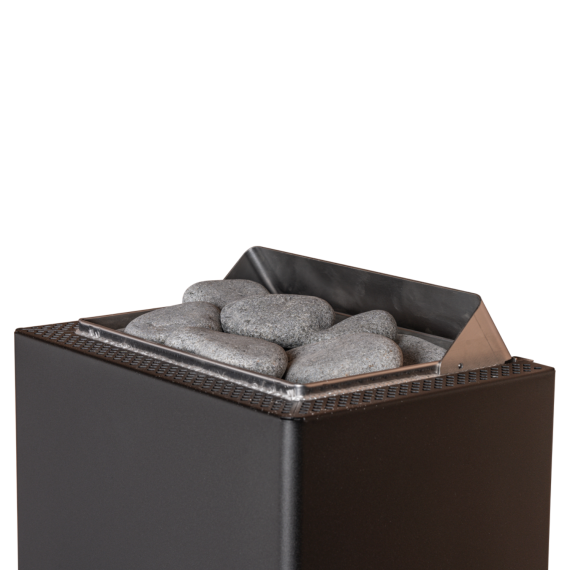 Elektrinė pirties krosnelė HUUM CORE WALL MINI BLACK 3,0 kW su UKU Local Classic, Pirties krosnelės be garo generatoriaus - Kokybiška įranga ir ekspertų pagalba pirties statybai