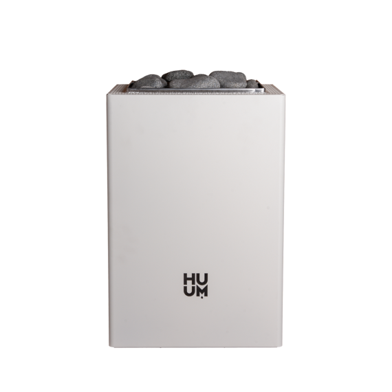 Elektrinė pirties krosnelė HUUM CORE WALL MINI COMBI WHITE 3,6 kW be valdymo pulto, Pirties krosnelės su garo generatoriumi - Profesionalūs pirties įrengimo sprendimai jūsų namams