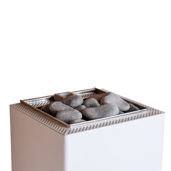 Elektrinė pirties krosnelė HUUM CORE WALL MINI COMBI WHITE 3,6 kW su UKU Wifi Glass valdymu, Pirties krosnelės su garo generatoriumi - Patikimi pirties įrengimo sprendimai nuo A iki Z