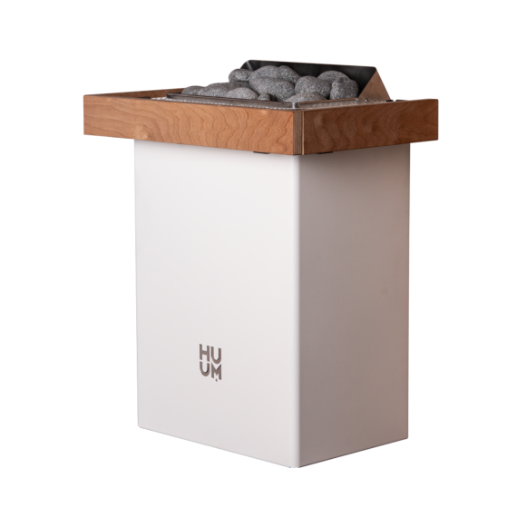 Elektrinė pirties krosnelė HUUM CORE WALL WHITE 6,0 kW be valdymo pulto, Pirties krosnelės be garo generatoriaus - Patikimi pirties įrengimo sprendimai nuo A iki Z