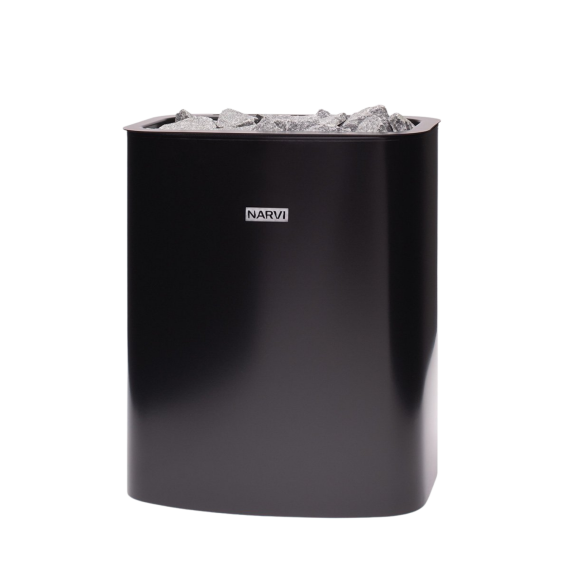 Elektrinė pirties krosnelė NARVI ELECTRIC BLACK 9,0 kW NC su FLOW WiFi valdymu, Pirties krosnelės be garo generatoriaus