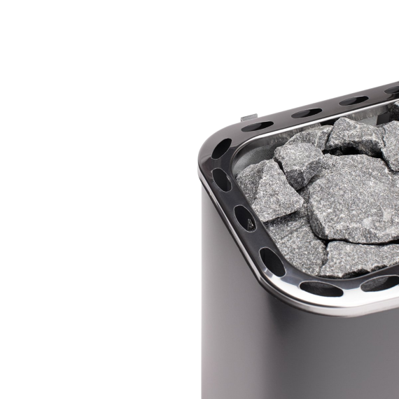 Elektrinė pirties krosnelė NARVI NM GREY 4,5 kW Su įmontuotu valdymu, Pirties krosnelės be garo generatoriaus - Patikimi pirties įrengimo sprendimai nuo A iki Z