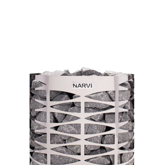 Elektrinė pirties krosnelė NARVI NS MINI STAINLESS 3,6 kW Su įmontuotu valdymu, Pirties krosnelės be garo generatoriaus - Kokybiška įranga ir ekspertų pagalba pirties statybai