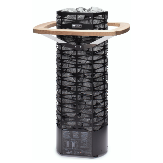 Elektrinė pirties krosnelė NARVI SAANA BLACK 9,0 kW E be valdymo pulto, Pirties krosnelės be garo generatoriaus - Patikimi pirties įrengimo sprendimai nuo A iki Z