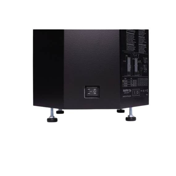 Elektrinė pirties krosnelė NARVI SMOOTH BLACK 10,5 kW E be valdymo pulto, Pirties krosnelės be garo generatoriaus - Aukštos kokybės sprendimai ilgaamžei pirčiai