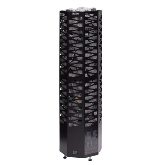 Elektrinė pirties krosnelė NARVI SMOOTH BLACK 10,5 kW E be valdymo pulto, Pirties krosnelės be garo generatoriaus