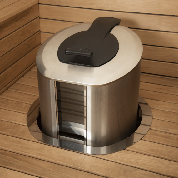 Elektrinė pirties krosnelė NARVI STEAM READY STAINLESS 9,0 kW su įmontuotu valdymu, Akumuliacinės pirties krosnelės - Profesionalūs pirties įrengimo sprendimai jūsų namams