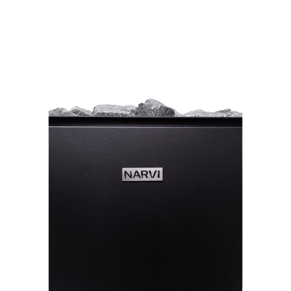 Elektrinė pirties krosnelė NARVI ULTRA BLACK 10,5 kW be valdymo pulto, Pirties krosnelės be garo generatoriaus - Kokybiška įranga ir ekspertų pagalba pirties statybai