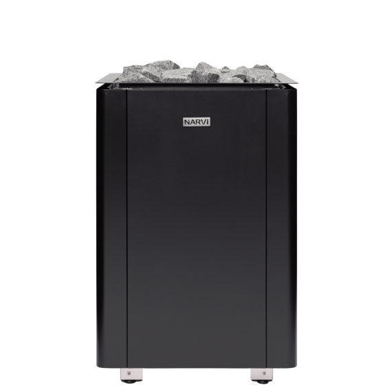 Elektrinė pirties krosnelė NARVI ULTRA BLACK 12,0 kW su Flow WiFi valdymu, Pirties krosnelės be garo generatoriaus - Profesionalūs pirties įrengimo sprendimai jūsų namams