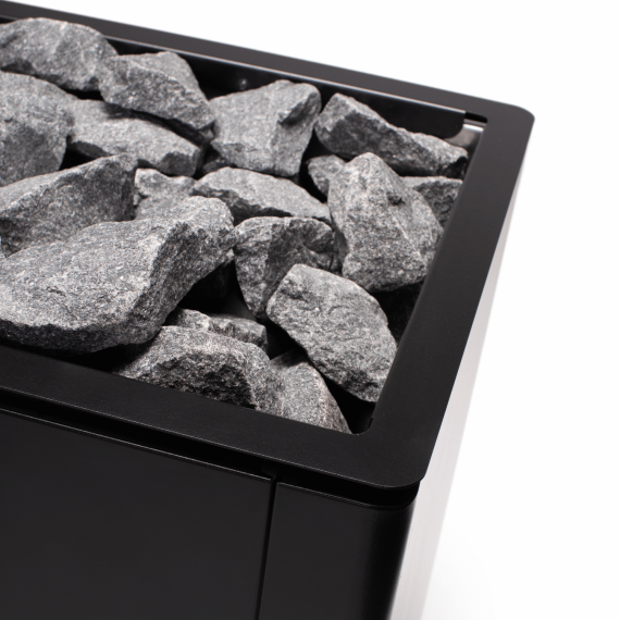 Elektrinė pirties krosnelė NARVI ULTRA BLACK 12,0 kW su Flow WiFi valdymu, Pirties krosnelės be garo generatoriaus - Patikimi pirties įrengimo sprendimai nuo A iki Z