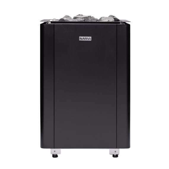 Elektrinė pirties krosnelė NARVI ULTRA SMALL BLACK 9,0 kW su Flow WiFi valdymu, Pirties krosnelės be garo generatoriaus - Kokybiška įranga ir ekspertų pagalba pirties statybai