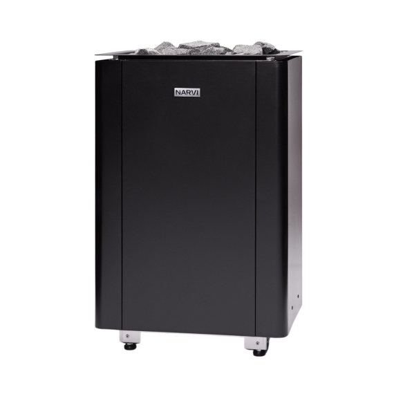 Elektrinė pirties krosnelė NARVI ULTRA SMALL BLACK 9,0 kW su Flow WiFi valdymu, Pirties krosnelės be garo generatoriaus