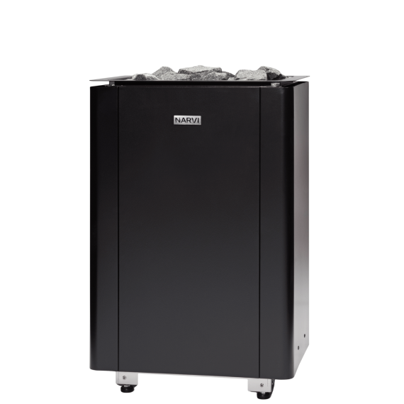 Elektrinė pirties krosnelė NARVI ULTRA SMALL BLACK 9,0 kW su Flow WiFi valdymu, Pirties krosnelės be garo generatoriaus - Profesionalūs pirties įrengimo sprendimai jūsų namams