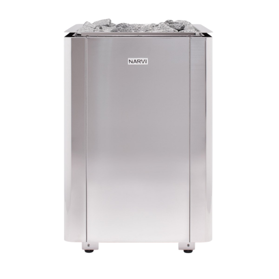 Elektrinė pirties krosnelė NARVI ULTRA STAINLESS 12,0 kW su Flow WiFi valdymu, Pirties krosnelės be garo generatoriaus
