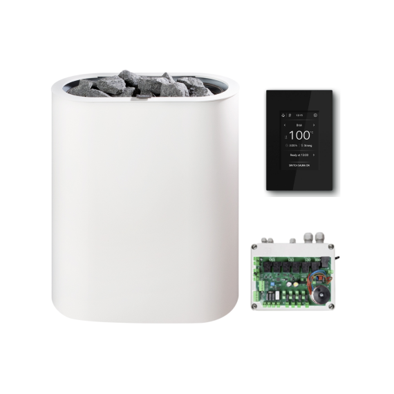 Elektrinė pirties krosnelė TULIKIVI HALLA WHITE 4,5 kW<br>be valdymo pulto