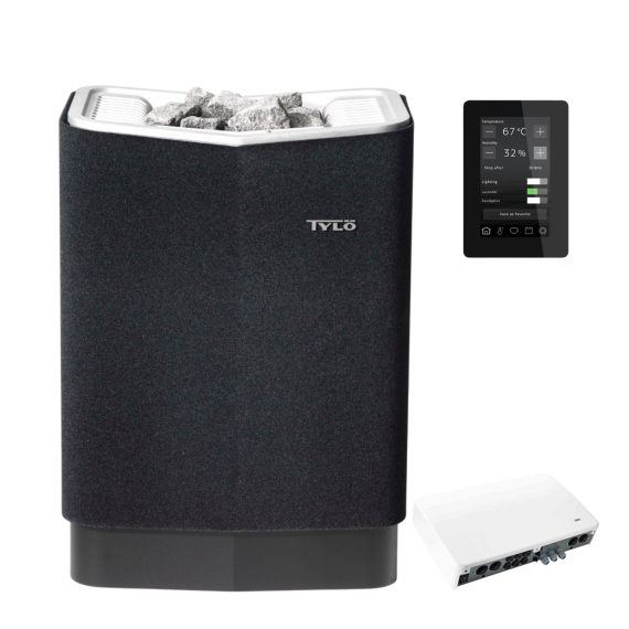 Elektrinė pirties krosnelė TYLO COMMERCIAL 6 & 8 BLACK 6,6 kW<br>be valdymo pulto
